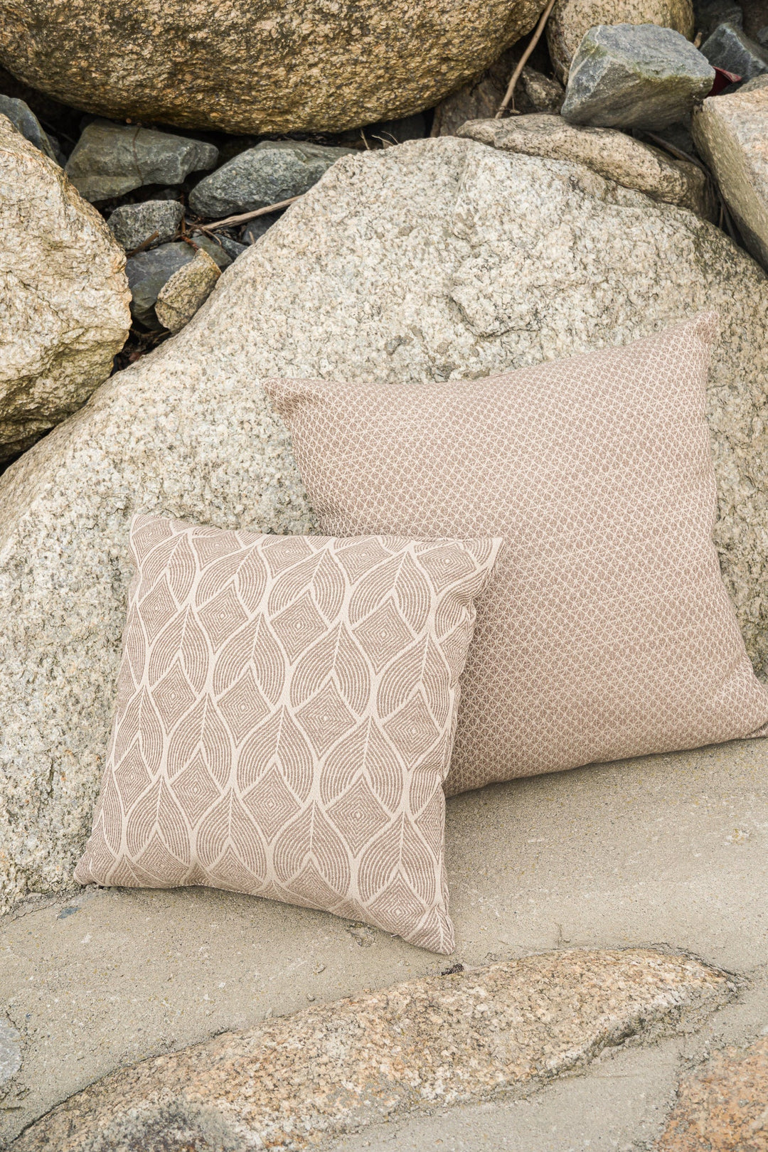 Cool Tropics Mocha Outdoor Pillow by Anaya