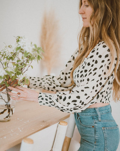 Smocked Cropped Top | Spots Dots by Bohemian Mama