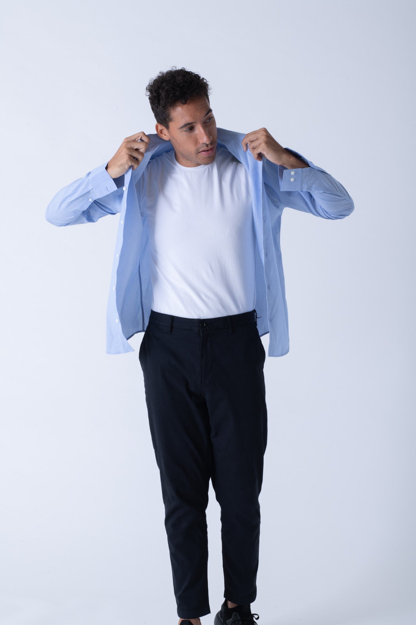 Crew neck undershirt with dress shirt online