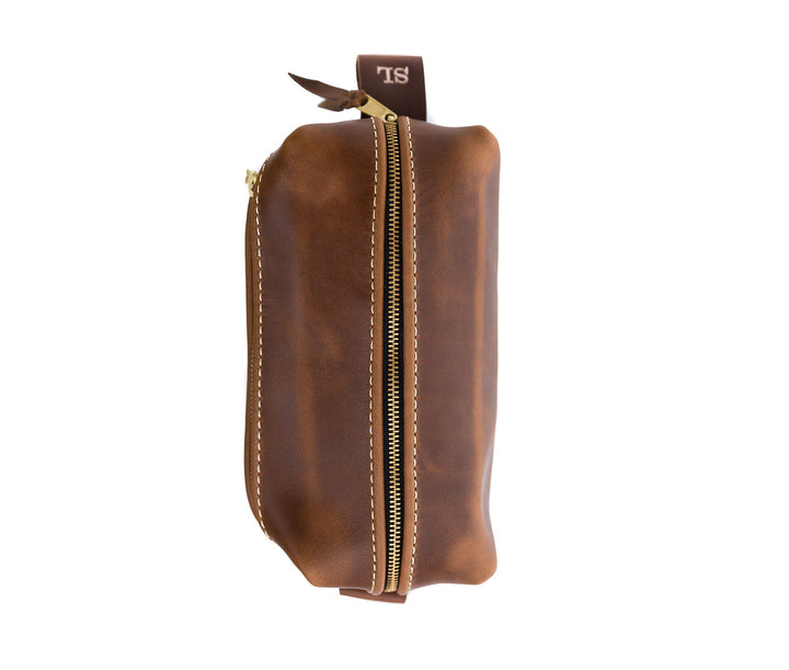 Double Zipper Toiletry Bag by Lifetime Leather Co