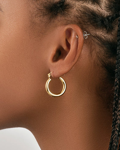 Chunky Tube Hoops by Sterling Forever