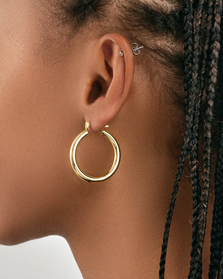 Chunky Tube Hoops by Sterling Forever