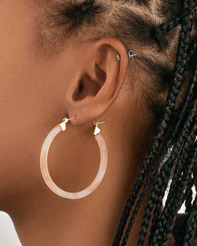 50mm Resin Hoop Earrings by Sterling Forever