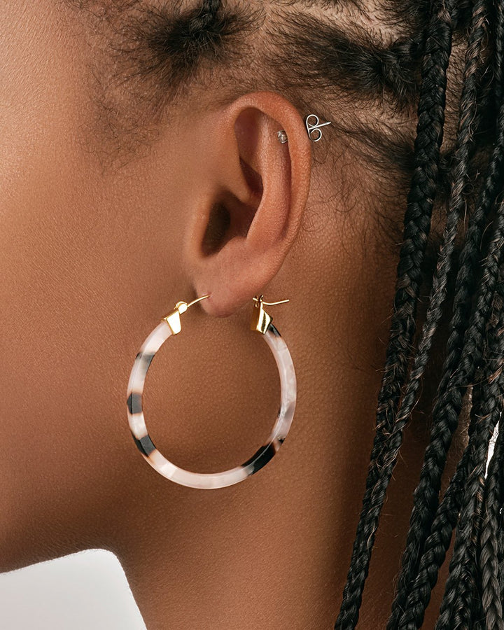 50mm Resin Hoop Earrings by Sterling Forever