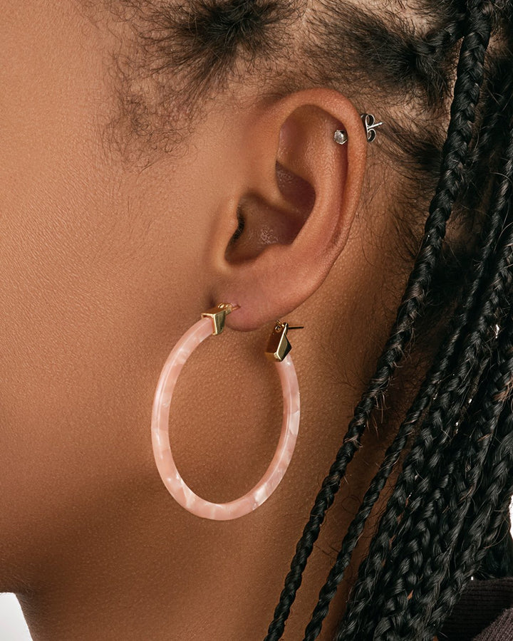 50mm Resin Hoop Earrings by Sterling Forever