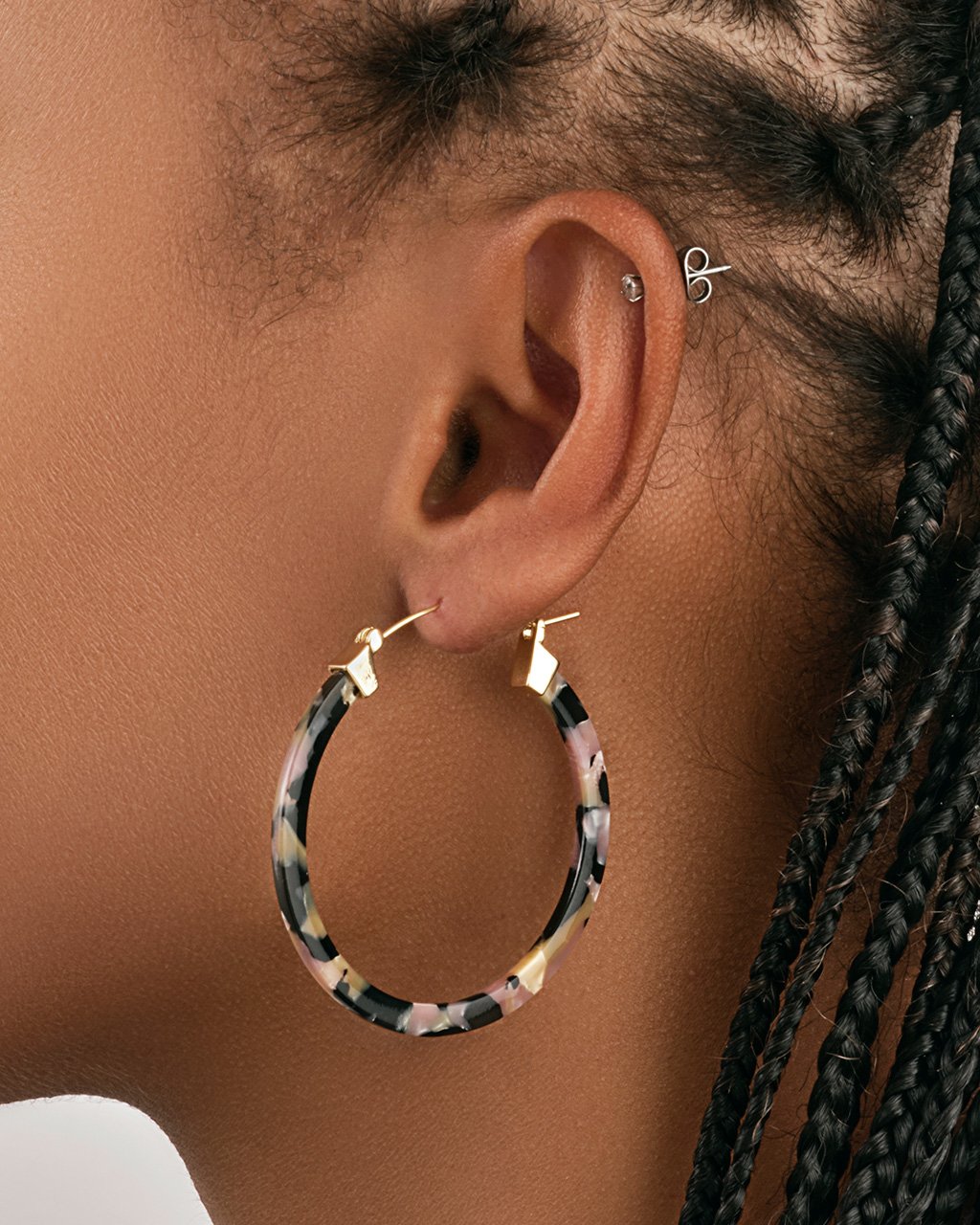 50mm Resin Hoop Earrings by Sterling Forever