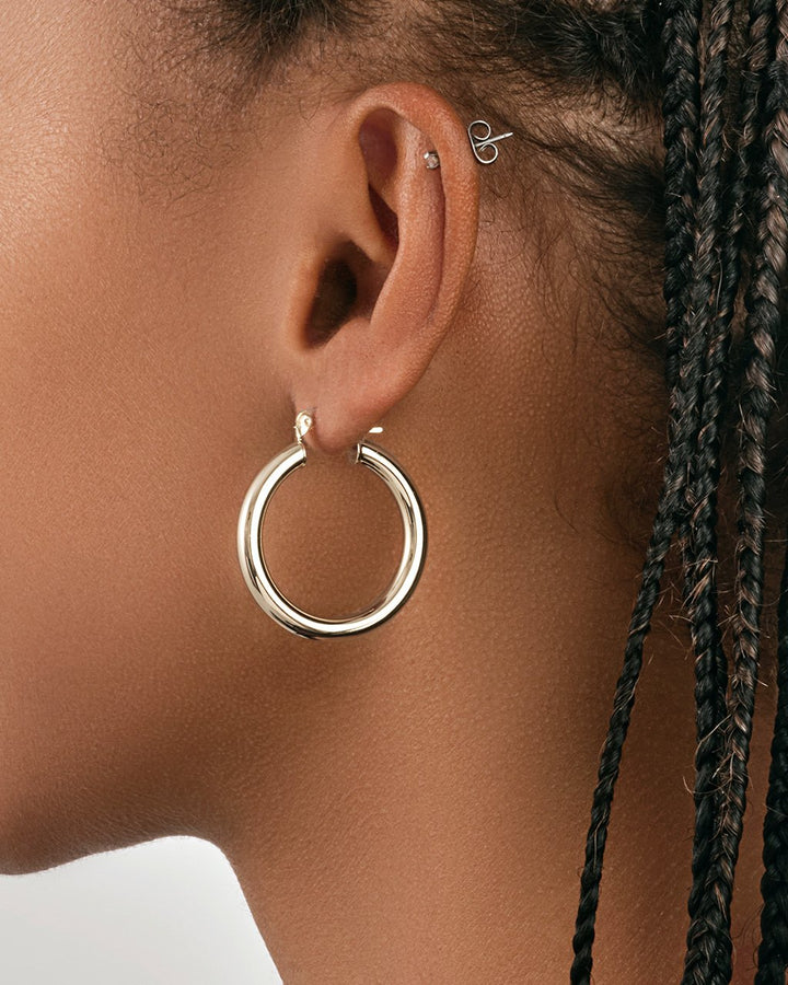 Chunky Tube Hoops by Sterling Forever