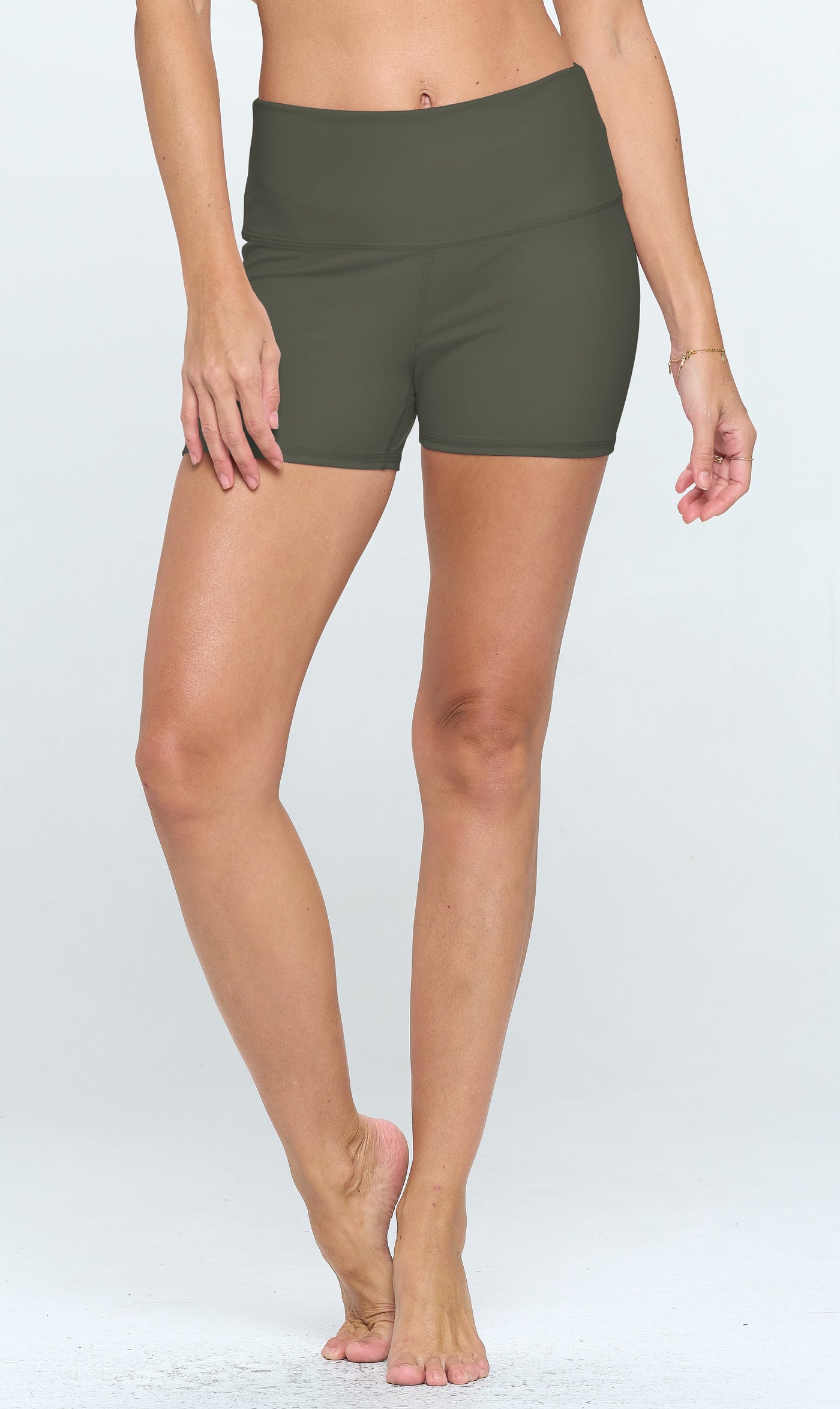 Emma - Agave Green - Booty Shorts 3" (High-Waist) by EVCR