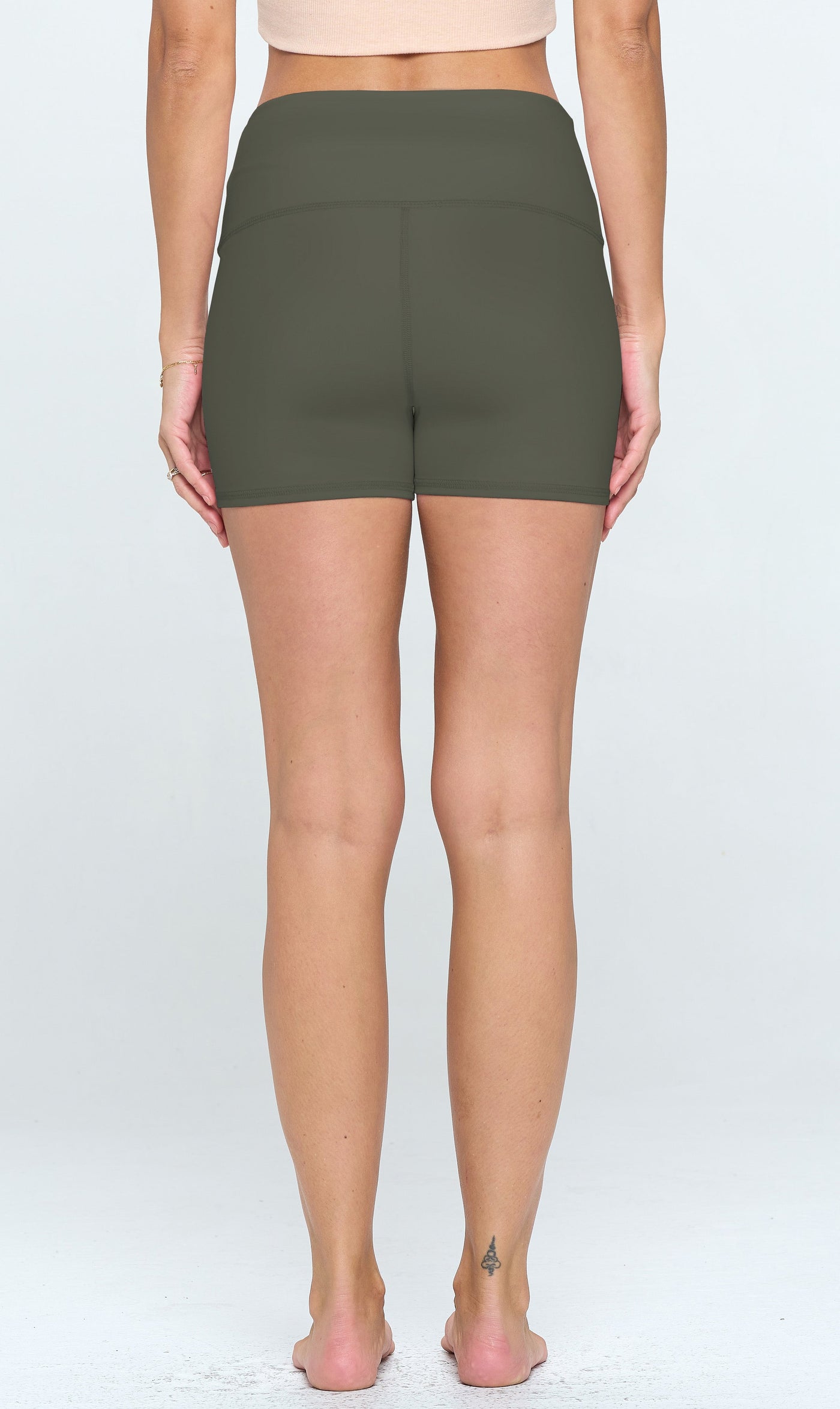 Emma - Agave Green - Booty Shorts 3" (High-Waist) by EVCR