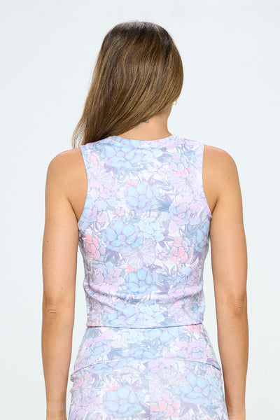 Charlotte - Violet Pastel Garden - Rib Top - LIMITED EDITION by EVCR
