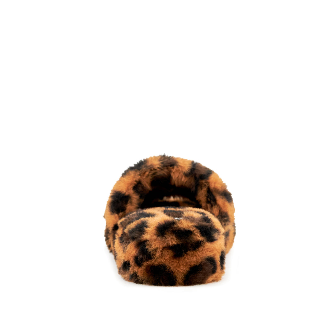 Women's Geneva Faux Fur Slipper Leopard by Nest Shoes