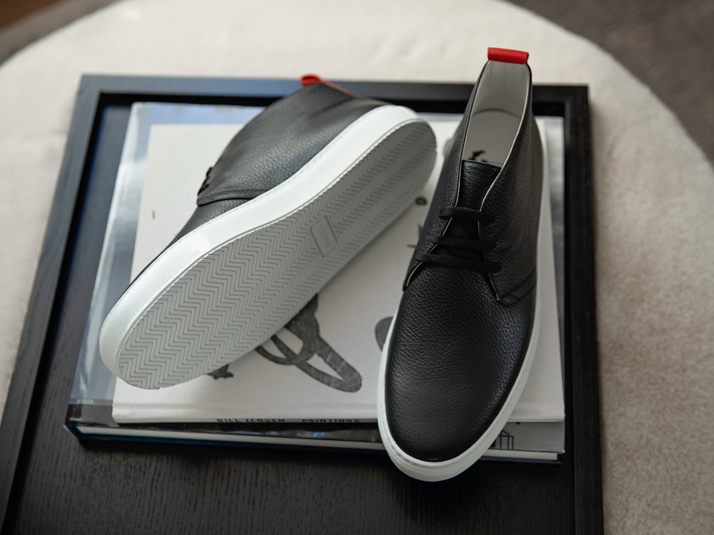 Men's Black Leather Chukka Sneaker by Del Toro Shoes