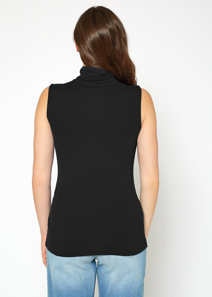 Women's Sleeveless Turtle Neck Fitted Top by Shop at Konus