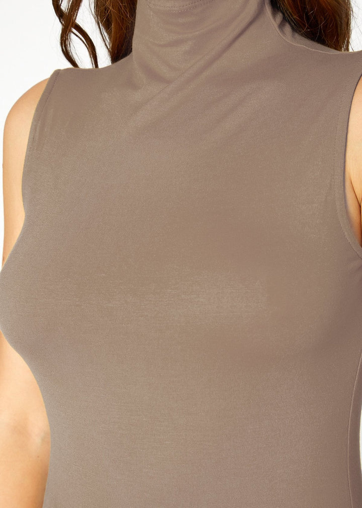 Women's Sleeveless Turtle Neck Fitted Top by Shop at Konus