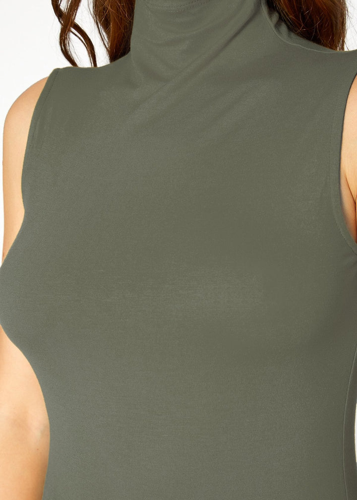 Women's Sleeveless Turtle Neck Fitted Top by Shop at Konus