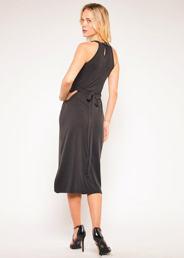 Haltered Sheath Midi Dress by Shop at Konus