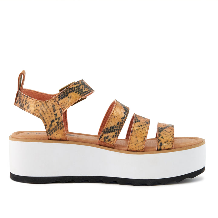 Women's Platform Sandal Kauai Snake-Tan by Nest Shoes