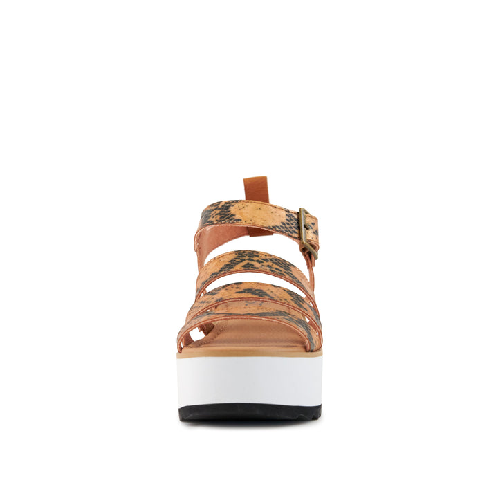 Women's Platform Sandal Kauai Snake-Tan by Nest Shoes