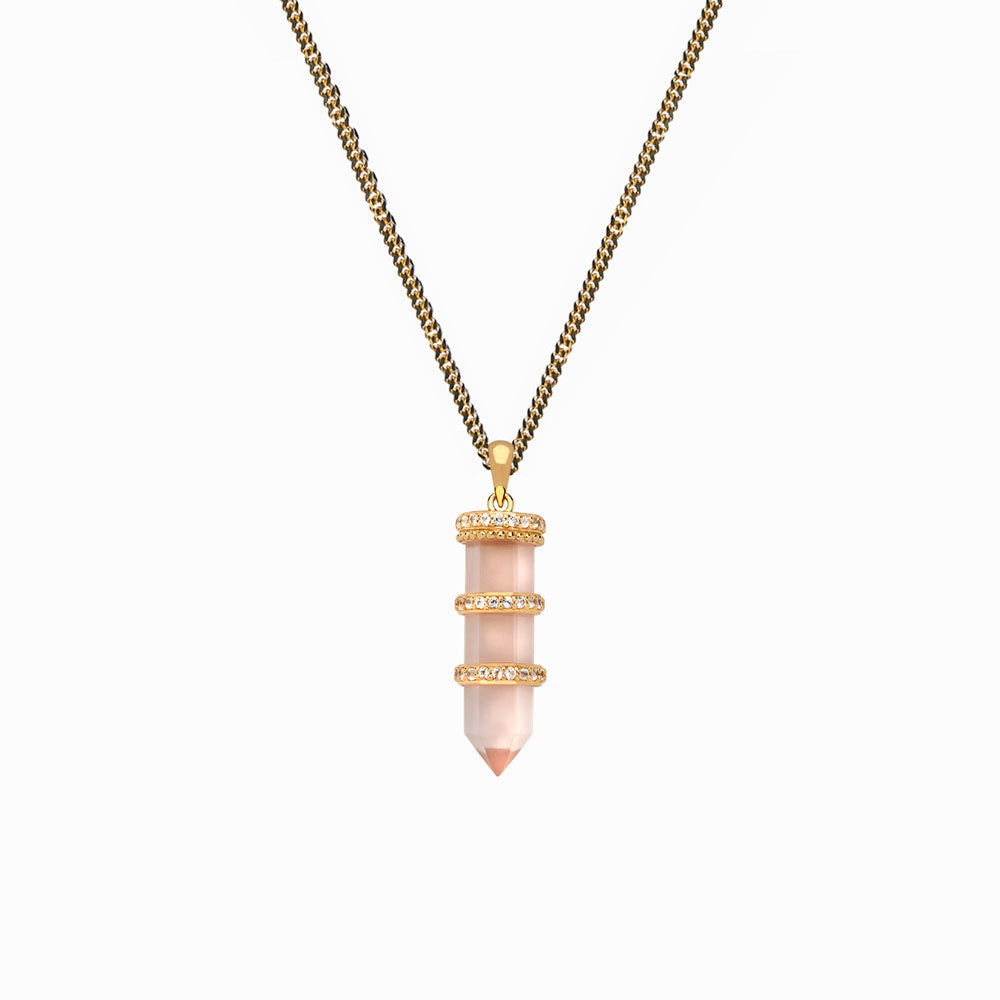 Large Crystal Quartz Amulet Necklace by Awe Inspired