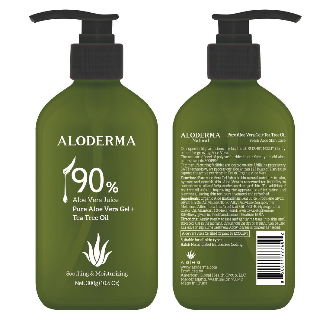 Pure Aloe Vera Gel + Tea Tree Oil by ALODERMA