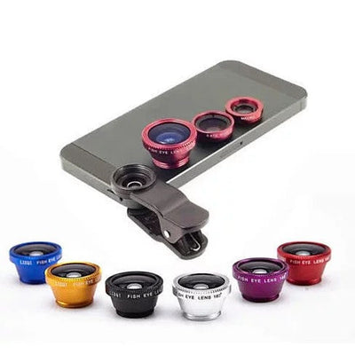 3-in-1 Universal Clip on Smartphone Camera Lens - 6 Colors by VistaShops