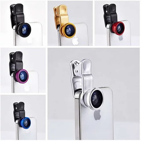 3-in-1 Universal Clip on Smartphone Camera Lens - 6 Colors by VistaShops
