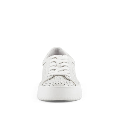 Women's Manila Perf Lace Up Sneaker White by Nest Shoes