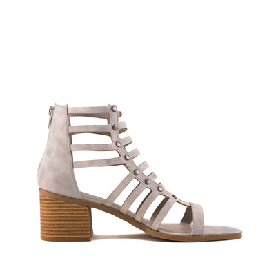 Women's Mina Strappy Block Heel Sandals Stone by Nest Shoes