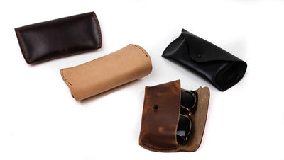 The Ready Clasp Sunglasses Case Brown (Seahawk Chromexcel) by Sturdy Brothers