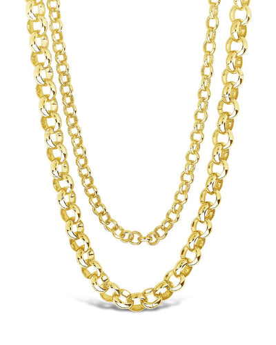 Bold Layered Rolo Chain Necklace by Sterling Forever