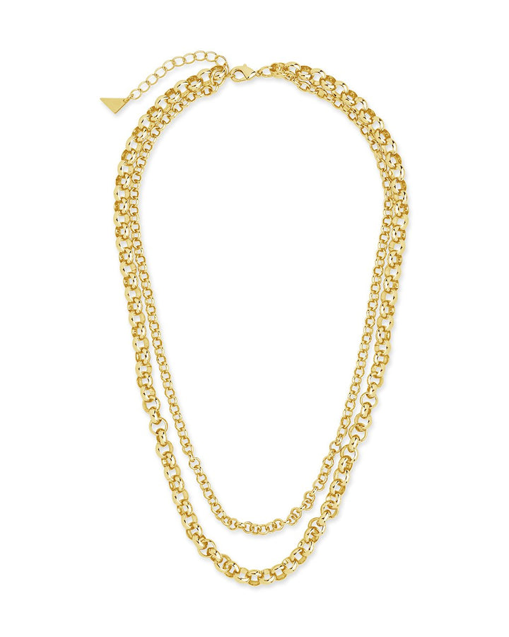 Bold Layered Rolo Chain Necklace by Sterling Forever