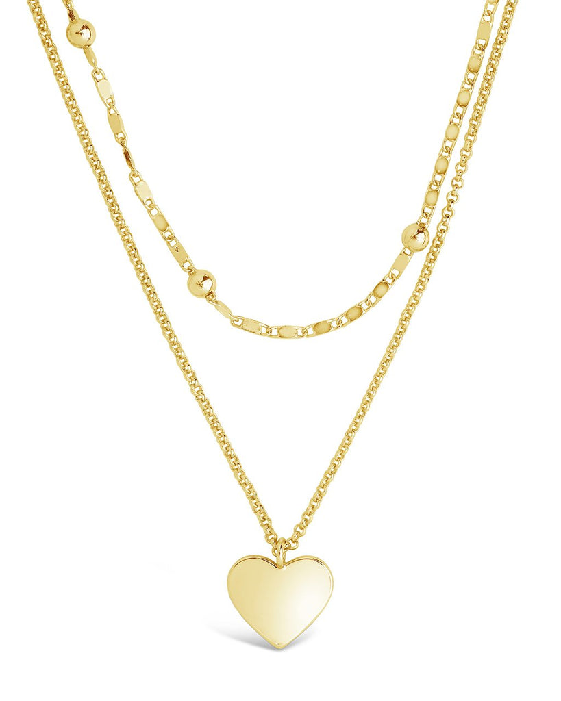 Beaded Chain & Heart Charm Layered Necklace by Sterling Forever – The Olde  Soul