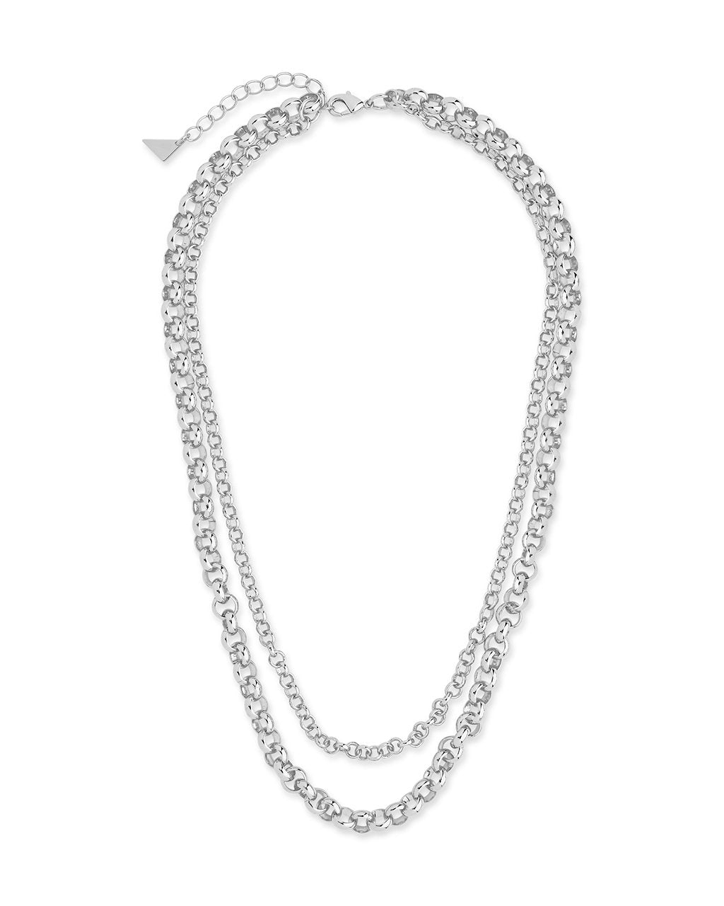 Bold Layered Rolo Chain Necklace by Sterling Forever