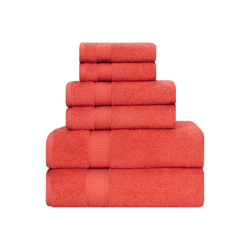 Turkish Cotton Full Bath Towel Set of 6 by La'Hammam