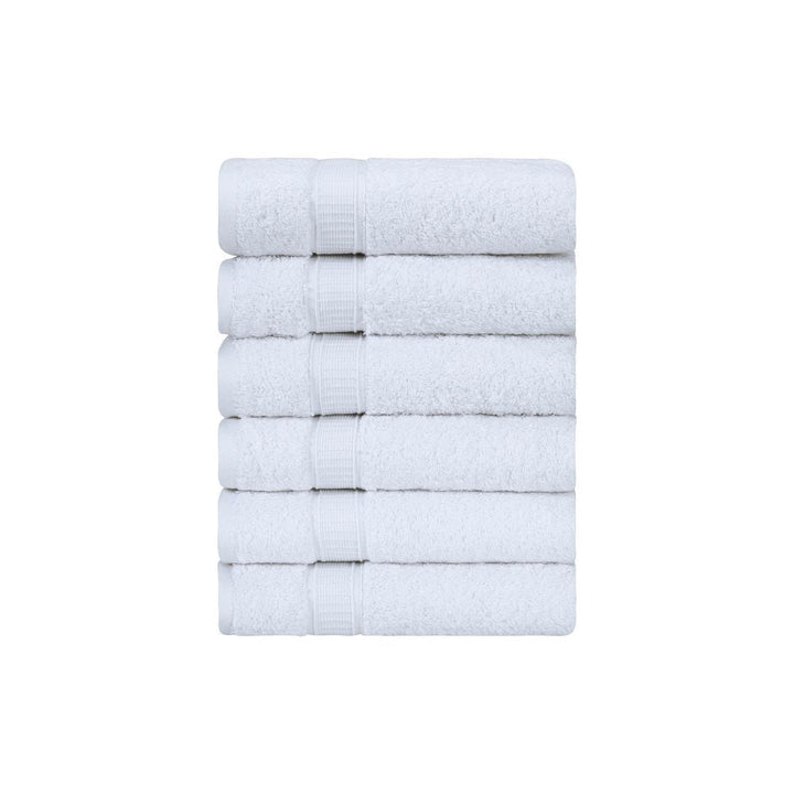 Turkish Cotton Bath Hand Towel Set of 6 by La'Hammam