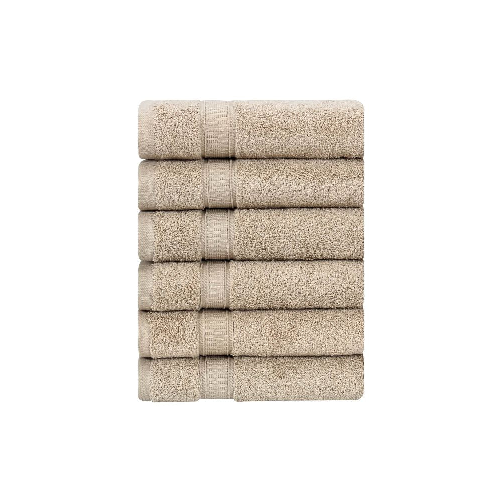 Turkish Cotton Bath Hand Towel Set of 6 by La'Hammam