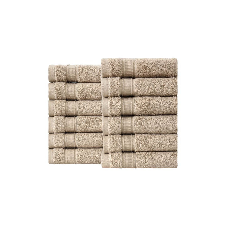 Turkish Cotton Bath Washcloth Set of 12 by La'Hammam