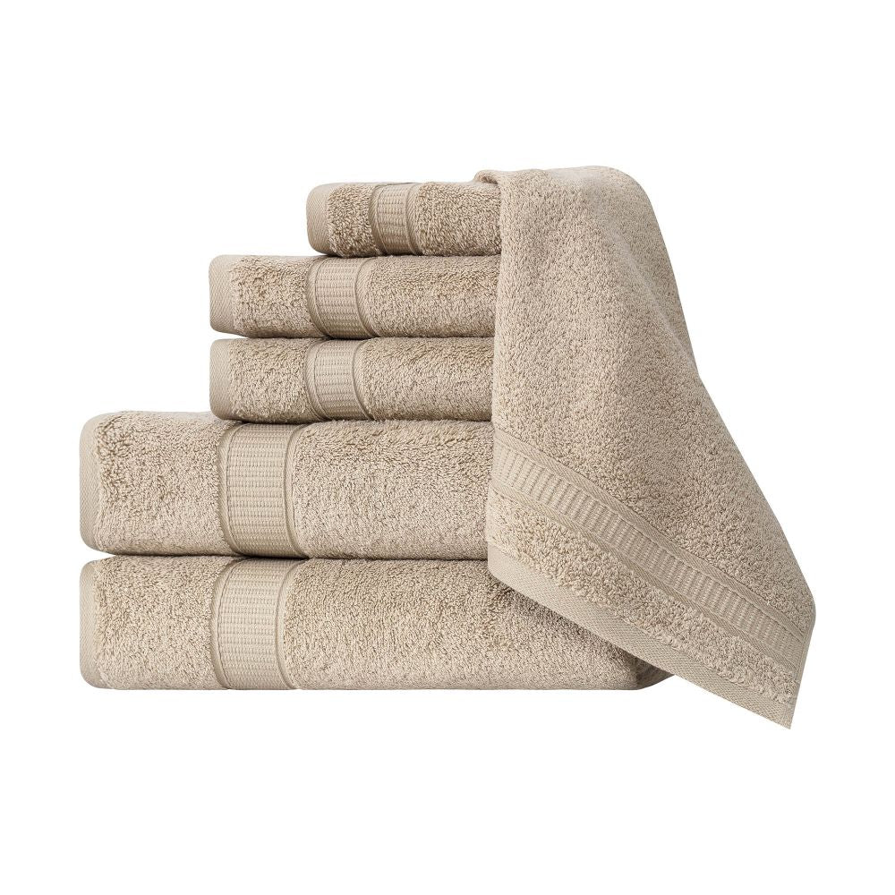 Turkish Cotton Full Bath Towel Set of 6 by La'Hammam