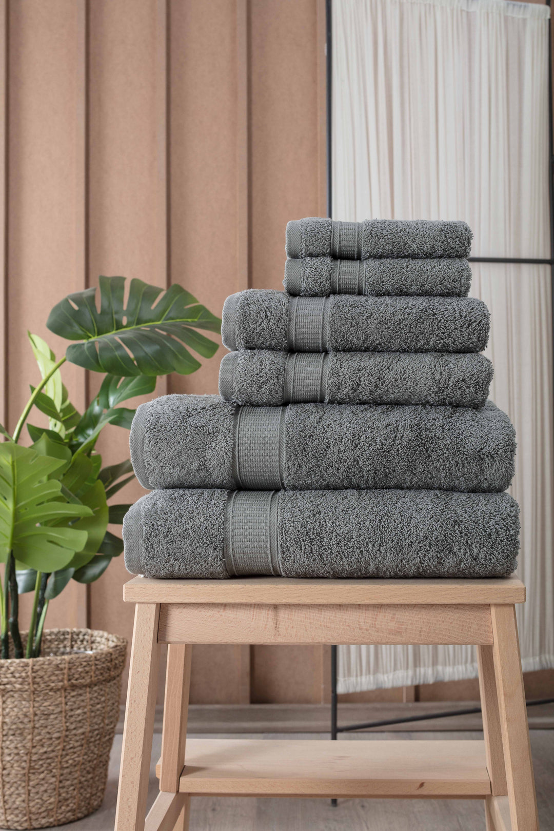 Turkish Cotton Full Bath Towel Set of 6 by La'Hammam