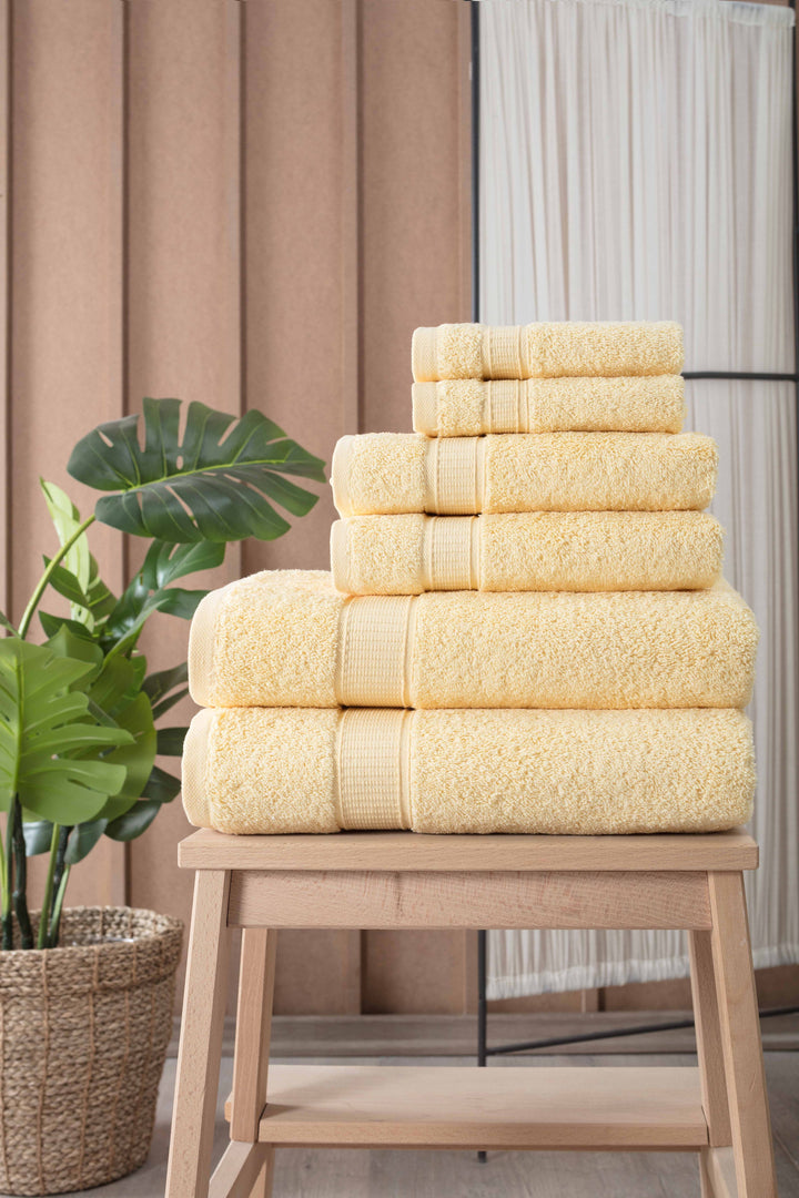 Turkish Cotton Full Bath Towel Set of 6 by La'Hammam