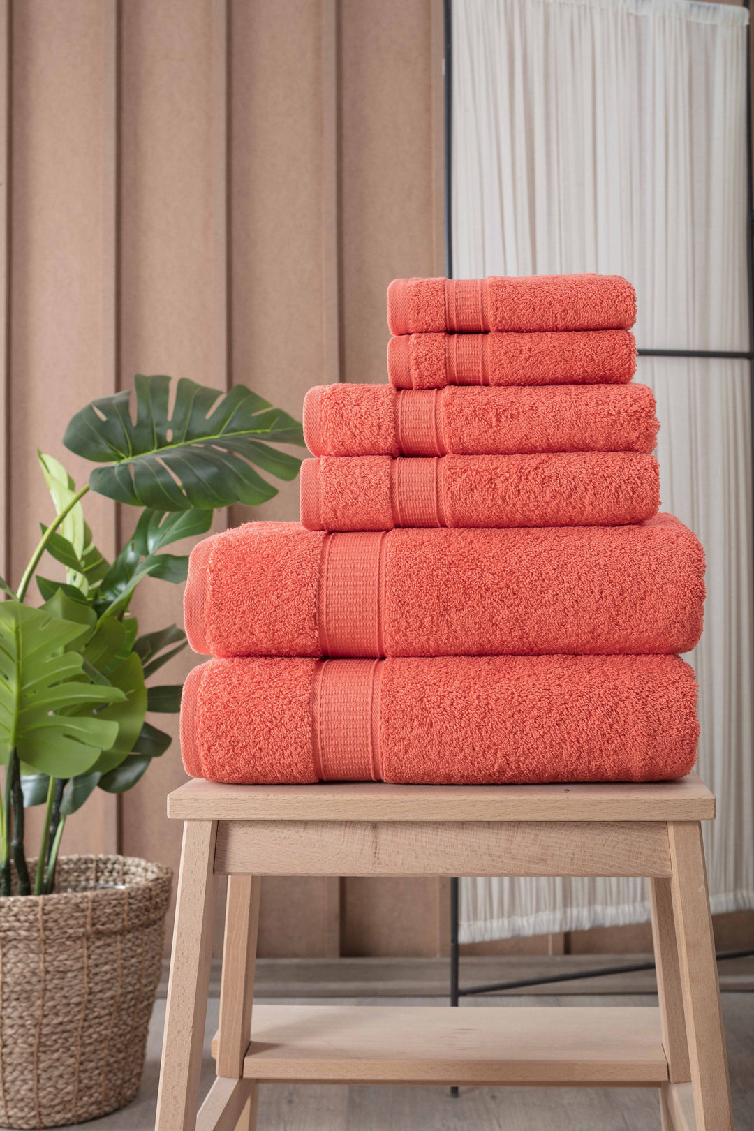 Turkish Cotton Full Bath Towel Set of 6 by La'Hammam