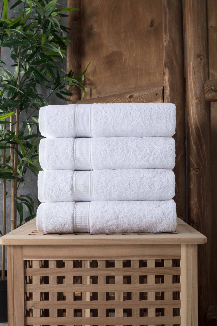 Turkish Cotton Bath Towel Set of 4 by La'Hammam