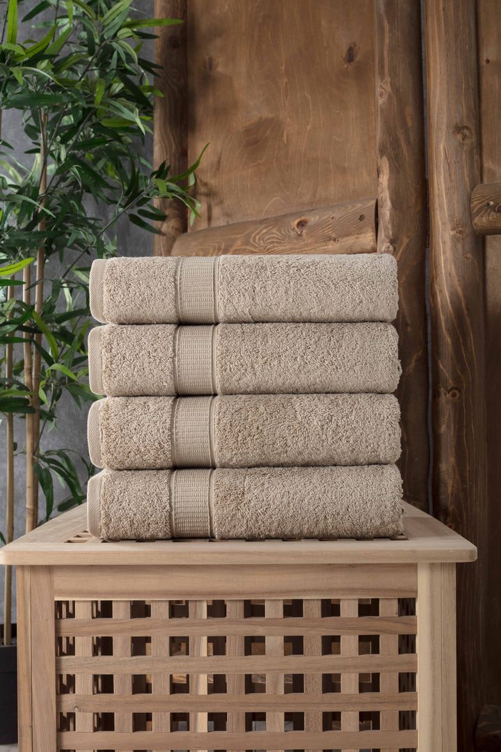 Turkish Cotton Bath Towel Set of 4 by La'Hammam