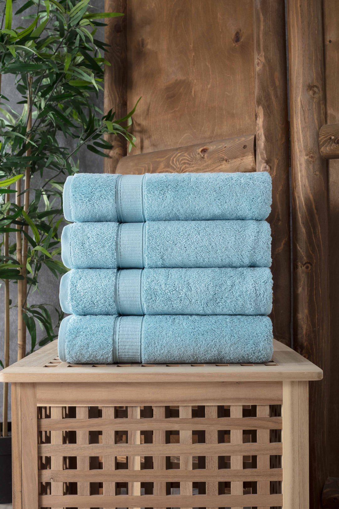 Turkish Cotton Bath Towel Set of 4 by La'Hammam