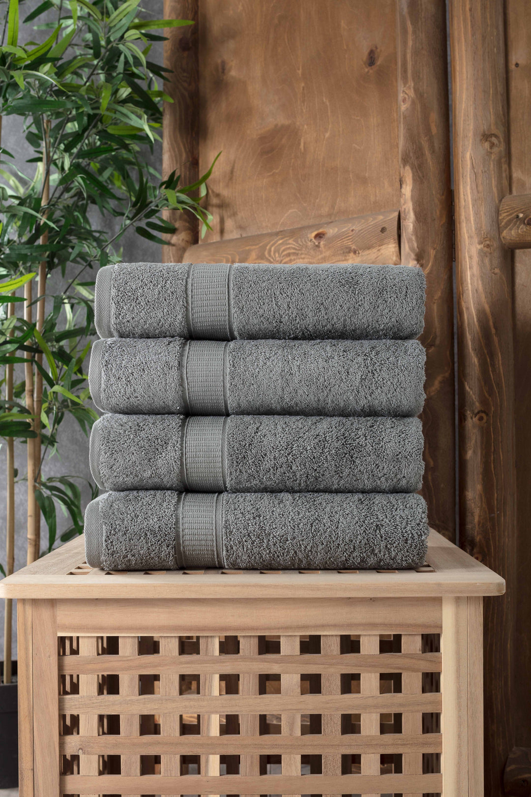 Turkish Cotton Bath Towel Set of 4 by La'Hammam