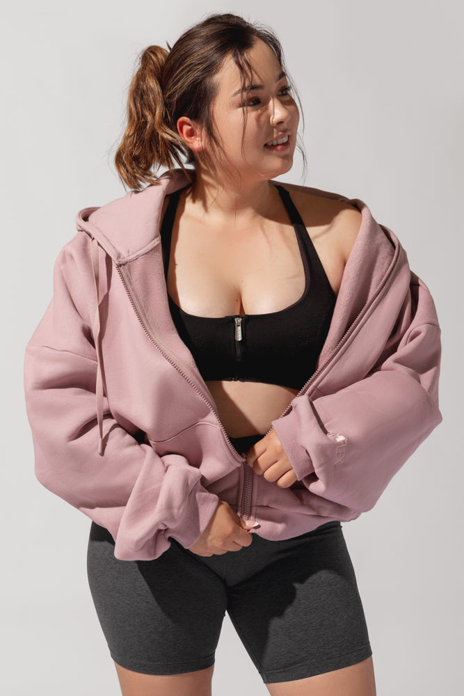 Zip Cloud Hoodie - Blush by POPFLEX®