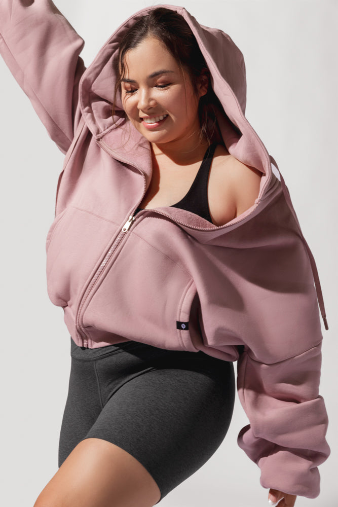 Zip Cloud Hoodie - Blush by POPFLEX®