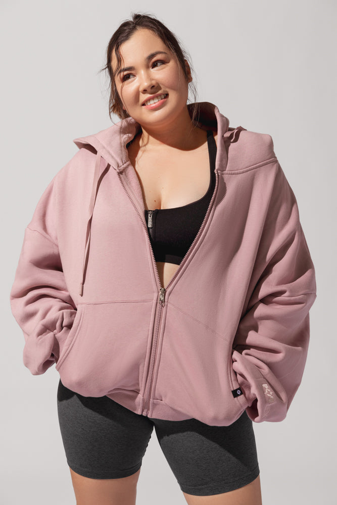 Zip Cloud Hoodie - Blush by POPFLEX®