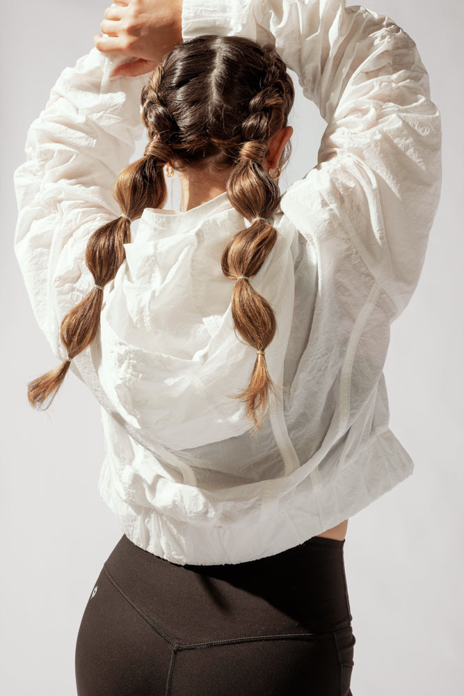 Whimsical Breeze Windbreaker - White by POPFLEX®