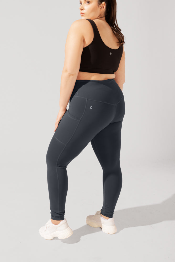 Anti-Cameltoe Supersculpt Legging with Pockets - Smoky Grey by POPFLEX®